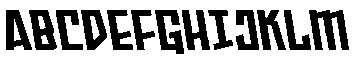 Splashpoint Semi-Leftalic Font UPPERCASE