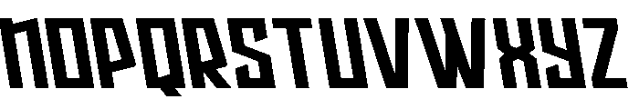Splashpoint Semi-Leftalic Font UPPERCASE