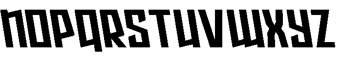 Splashpoint Semi-Leftalic Font LOWERCASE