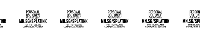 Splatink PERSONAL USE Regular Font OTHER CHARS