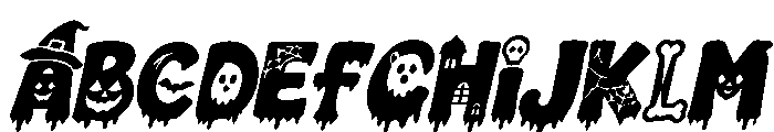 Spooky Bites Italic Demo Italic Font UPPERCASE