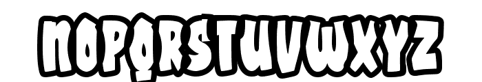 Spooky Cartoon Outline Font UPPERCASE