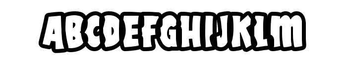 Spooky Cartoon Outline Font LOWERCASE