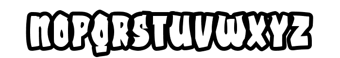 Spooky Cartoon Outline Font LOWERCASE