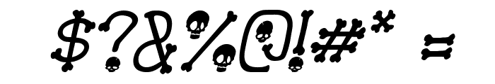 Spooky Skeleton Italic Font OTHER CHARS