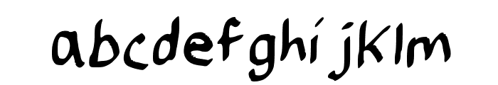 SpookyVHBold Regular Font LOWERCASE