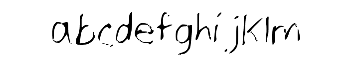 SpookyVHReg Regular Font LOWERCASE