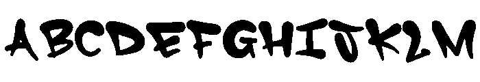 Spraytag Regular Font UPPERCASE