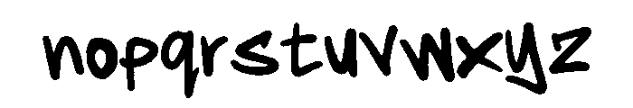 Spraytag Regular Font LOWERCASE