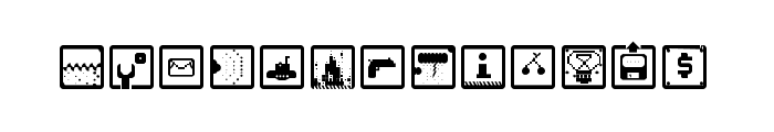 space game icons Regular Font UPPERCASE