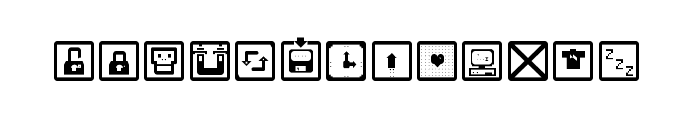 space game icons Regular Font UPPERCASE