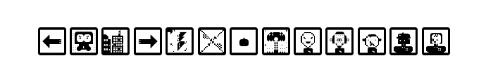space game icons Regular Font LOWERCASE
