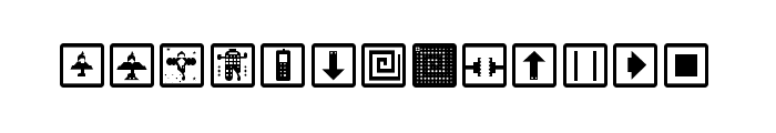 space game icons Regular Font LOWERCASE