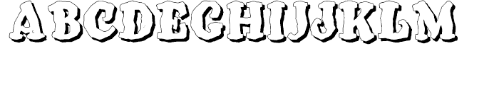 SpeedBall Western Letters Shadow Font UPPERCASE