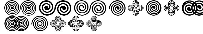 Spiral Ornaments Font LOWERCASE