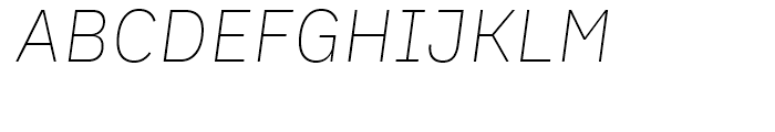 Spock Essential UltraLight Italic Font UPPERCASE