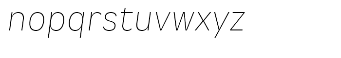 Spock Essential UltraLight Italic Font LOWERCASE