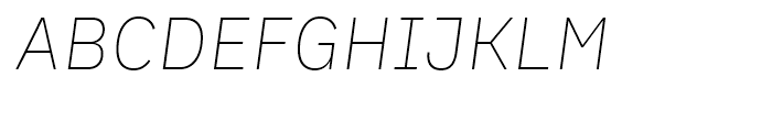 Spock UltraLight Italic Font UPPERCASE