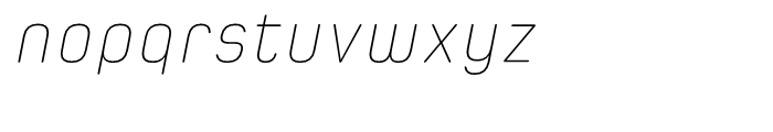 Spoon Ultra Light Italic Font LOWERCASE