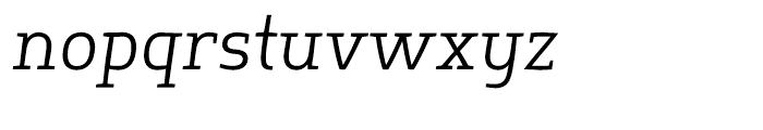 Springsteel Serif Book Italic Font LOWERCASE