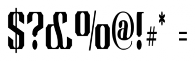 Spargo Condensed Regular Font OTHER CHARS