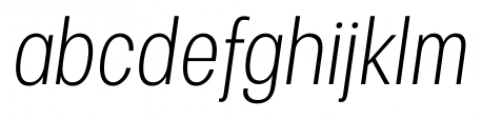 Specify Condensed Light Italic Font LOWERCASE