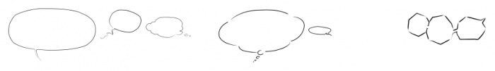 Speech Bubbles Outline Font OTHER CHARS