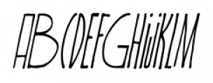 Spiderlegs Condensed Italic Font LOWERCASE