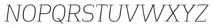 Springsteel Serif Thin Italic Font UPPERCASE