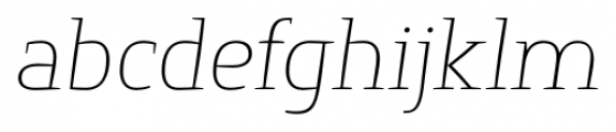 Springsteel Serif Thin Italic Font LOWERCASE