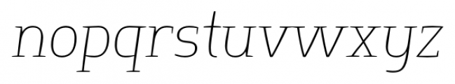 Springsteel Serif Thin Italic Font LOWERCASE