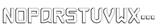 Space Armada Outline 2 Font UPPERCASE