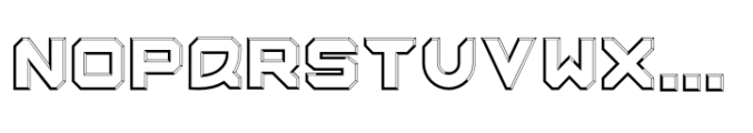 Space Armada Outline 2 Font LOWERCASE