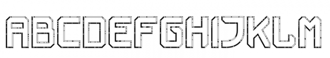 Space Armada Outline 3 Font UPPERCASE