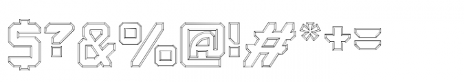 Space Armada Outline Font OTHER CHARS