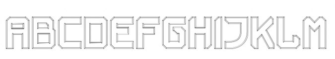 Space Armada Outline Font UPPERCASE