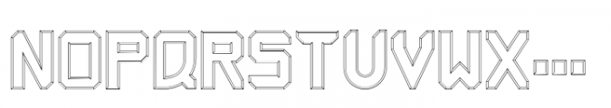 Space Armada Outline Font UPPERCASE