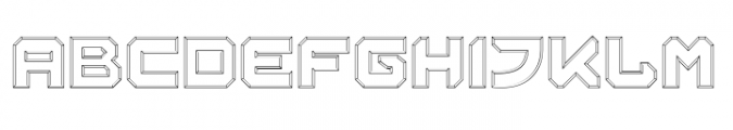 Space Armada Outline Font LOWERCASE