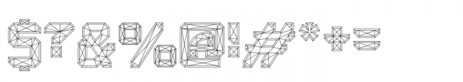 Space Armada Wireframe Font OTHER CHARS