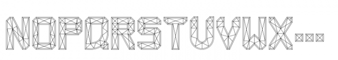 Space Armada Wireframe Font UPPERCASE