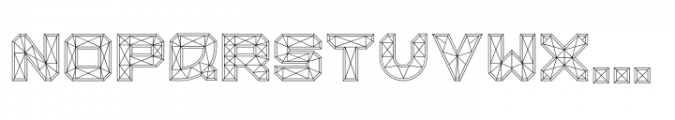 Space Armada Wireframe Font LOWERCASE