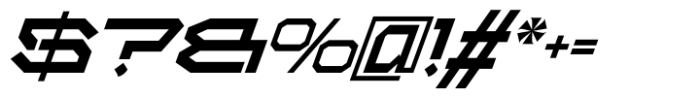 Space Cyber Italic Font OTHER CHARS