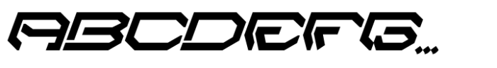 Space Cyber Italic Font UPPERCASE