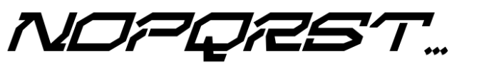 Space Cyber Italic Font LOWERCASE