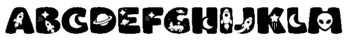 Space Pals Font UPPERCASE