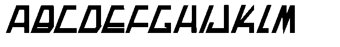 Space Paranoid Bold Italic Font UPPERCASE