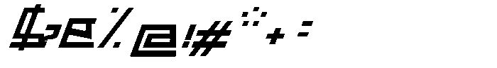 Space Paranoid Italic Font OTHER CHARS