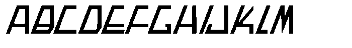 Space Paranoid Italic Font UPPERCASE