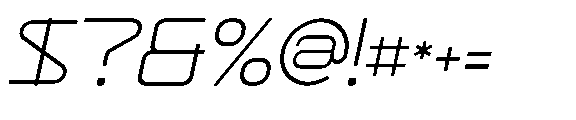 Space Void Italic Font OTHER CHARS