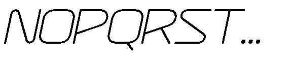 Space Void Italic Font UPPERCASE